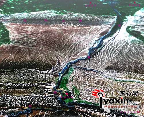 玛纳斯河流域地形图